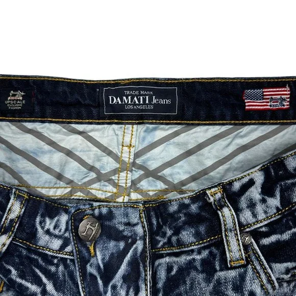 Damati Ripped Denim Moto Style Jean (42)
